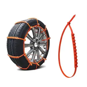 Factory Direct Sale Adjustable Emergency High Quality Plastic Winter Snow Tire Chain Non-Slip Nylon Snow Tires Chain