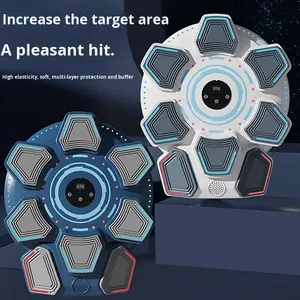 جهاز تدريب الملاكمة الذكي بـ 8 مفاتيح مع إضاءة RGB، أهداف مثبتة على الحائط بدون حفر للصالة الرياضية المنزلية للكبار والأطفال - متوفر بالجملة 1760 جرام - Product Image 1