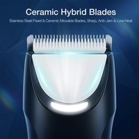 Tondeuse multifonction PRITECH, rasoir à barbe, kit de toilettage du nez pour hommes, avec fonction de verrouillage pour voyage, écran LED et support de charge