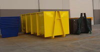 Poubelles de levage à crochet (capacité de 8 à 40 verges en acier Q235) pour le recyclage et l'élimination des déchets industriels