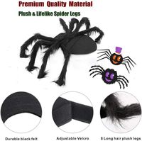 Accessoire de cosplay d'Halloween, design réglable, décoration en fourrure simulée pour costume d'araignée pour petits et moyens chiens et chats
