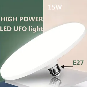 <strong>LED</strong> <strong>Bulb</strong> AC 220v <strong>E27</strong> Base Household Energy Saving Lamp 15W Indoor Lighting Flying Saucer Light 6500k Ceiling Lamp Garage Light - Product Image 5