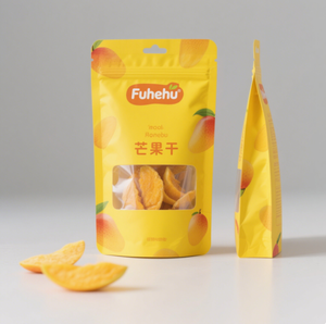 Sacs d'emballage alimentaire en plastique avec fenêtre et fermeture éclair Pochette debout d'emballage de fruits secs impression personnalisée - Product Image 1
