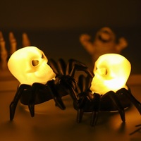 Meilleures ventes transfrontalières : Lumières décoratives d'Halloween, lampes en forme d'araignée et de crâne, lanternes citrouilles, accessoires à thème de fête, bougies LED