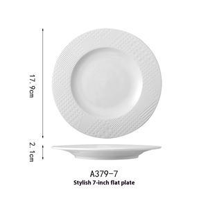 Ciotola in ceramica bianca pura per zuppa per ristorante occidentale uso domestico in rilievo creativo con Design a forma di pesce pianta in stile classico - Product Image 6