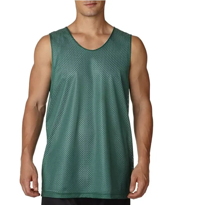 Byval Mesh Basketball Jersey Mens Sports Tank Tops Breathable Fabric T-Shirt washed activewear vests