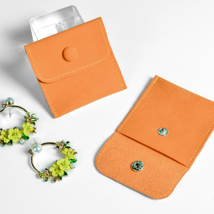Pochette à bijoux en microfibre carrée portable multifonction de luxe de petite taille avec logo personnalisé - Product Image 3