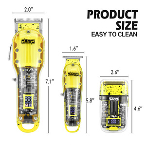 Ensemble de tondeuses à cheveux DSP avec écran LCD, moteur sans balais, modèle rechargeable pour usage domestique - Product Image 3