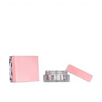 Boîte rotative transparente carrée en plastique ABS pour cosmétiques, base pour poudre libre, rouge à lèvres, fard à paupières, blush, avec plateau individuel
