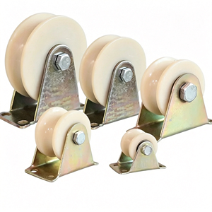 Rouleau de portail à rainure en V en acier inoxydable 304 avec plaque de base, double roulement robuste pour glissement fluide, certifié CE, OEM - Product Image 3