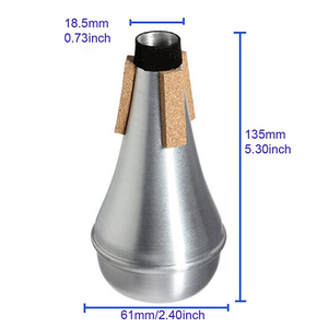 Silencio de trompeta de función silenciosa de práctica de aluminio de Color plateado de alta calidad - Product Image 2