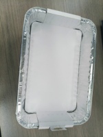 Barquettes en aluminium de haute qualité 31x21x5cm, emballage rétractable, pour la vente au détail, récipients de service pour la maison et les fêtes, assiettes résistantes au four pour la cuisson.