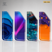 Trophée personnalisé en cristal K9 avec impression couleur, gravure de texte personnalisée, récompense de reconnaissance, OEM ODM, faible MOQ, vente en gros
