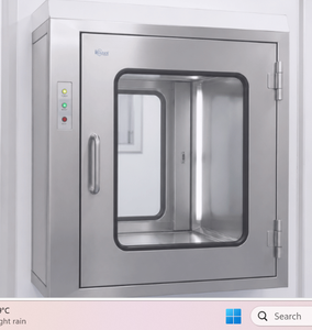 Porte battante verticale minimaliste en acier inoxydable pour salle blanche, double battant, sanitaire, avec panneau en verre trempé, anti-poussière pour atelier - Product Image 3