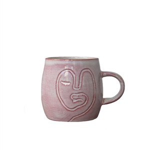 Nordic Abstract Minimalist Style <b>Ceramic</b> Kiln Transformation Hand Carved Coffee <b>Cup</b> - Product Image 6