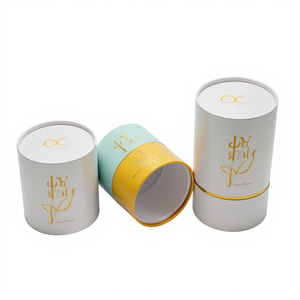 Boîte cylindrique en carton blanc de haute qualité, tube en papier imprimé sur mesure pour la présentation de cadeaux de luxe, de bougies, de bijoux et de cosmétiques - Product Image 4