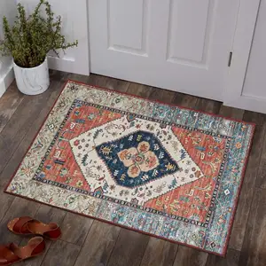 Small accent throw traditional non slip vintage persian floor rug for home decor