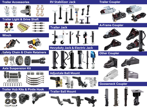 Les coupleurs à languette droite et les coupleurs à cadre en A conviennent à une variété de types de remorques coupleurs de languette de remorque réglables - Product Image 2