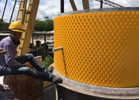 Revêtement protecteur en HDPE pour béton, bâche en HDPE à nervures en T, revêtement en HDPE pour le traitement des eaux usées