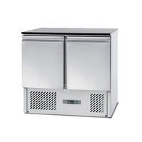 Équipement de cuisine professionnelle en acier inoxydable 304, réfrigérateur de préparation statique à 1, 2 ou 3 portes, plan de travail, bar à salades