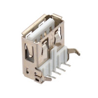 AF Connecteur de raccordement fil-à-carte USB Type A 4 broches, coudé à 90 degrés, 5V 1A, avec isolation blanche et boîtier en fer