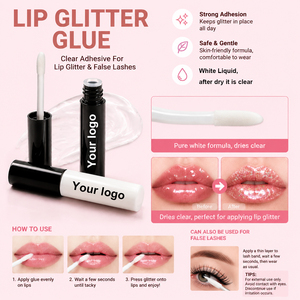 Colle à paillettes transparente en gros pour maquillage des lèvres et application de <span class=keywords><strong>cils</strong></span>, <span class=keywords><strong>fixateur</strong></span> de paillettes pour maquillage des lèvres scintillant et pose de <span class=keywords><strong>cils</strong></span> - Product Image 1
