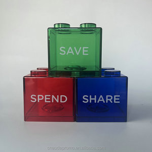 <span class=keywords><strong>Tirelire</strong></span> en plastique <span class=keywords><strong>Lego</strong></span> personnalisable avec logo, blocs empilables colorés, pour enfants, vente en gros - Product Image 5