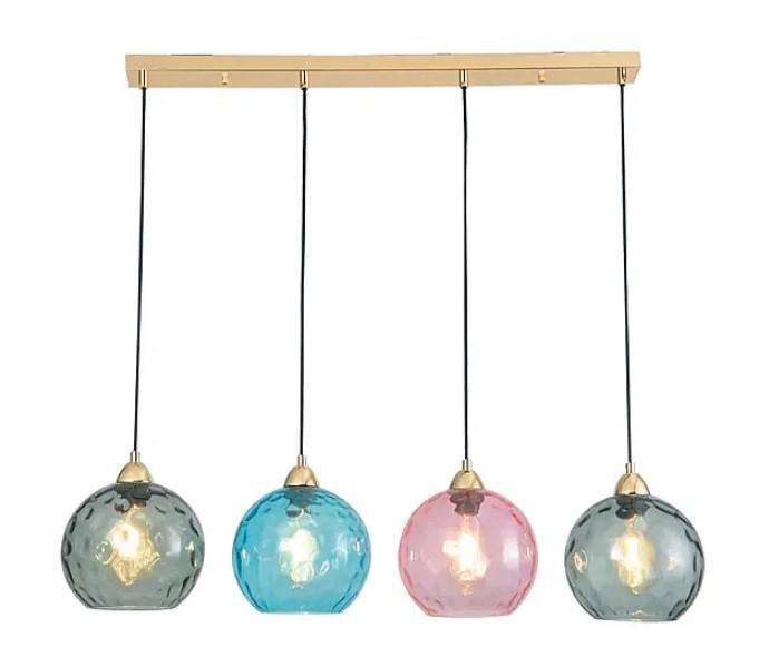 Gold with touches of blue and smoke black cable and pink tulips