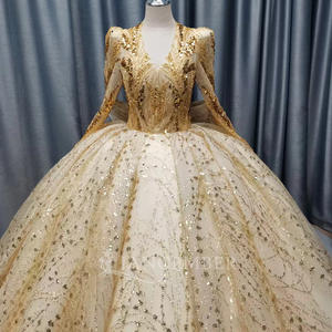 Robe de mariée élégante, robe de mariée ornée de fleurs, Vestidos De Novias, robe de soirée en dentelle à sequins et perles, Nigéria Lscm09 Jancember - Product Image 2