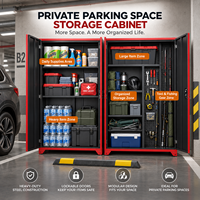 Armoire de rangement métallique avec serrure numérique sécurisée, étagères réglables pour garage, espace de stationnement, atelier, outils et rangement domestique