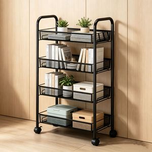 <b>Kitchen</b> Storage <b>Rack</b> Multi Tier Rolling Cart With Handle For Fruits Vegetables Refrigerator Side Organizer - Product Image 4