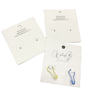 Étiquettes personnalisées pour bijoux, logo imprimé, étiquettes en papier, cartes pour colliers et boucles d'oreilles, étiquettes suspendues pour boucles d'oreilles - Product Image 1