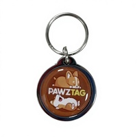 Étiquette RFID NFC personnalisée avec logo pour identification d'animaux de compagnie, résistante aux intempéries, étanche, conception de codage variée, code QR, anneau de sécurité, porte-clés