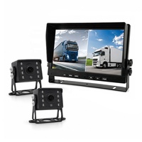 Système de caméra de recul AHD DVR avec écran 10,1 pouces, 12-36V, écran partagé, 4 broches, étanche, vision nocturne, pour camion, remorque, camping-car