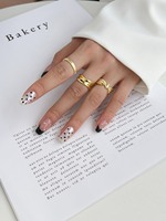 Dylam bijoux fins minimaliste en argent sterling 925 plaqué or 18 carats, nœud papillon réglable, polonais, bagues pour femmes redimensionnables