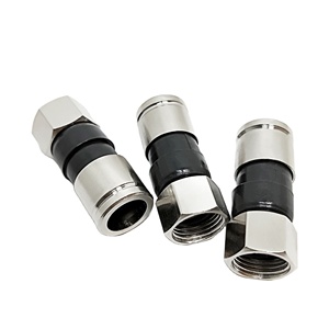 Kabel koaksial RG6 kabel kompresi <span class=keywords><strong>F</strong></span> RG6 kualitas tinggi konektor koaksial efisien fleksibel RG58 RG59 RG6 <span class=keywords><strong>RG11</strong></span> untuk aplikasi RF - Product Image 1