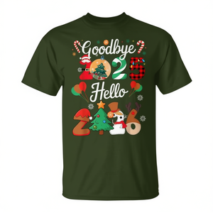 Adiós 2025, Hola 2026, Camiseta familiar navideña a juego - Product Image 2