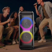SING-E ZQS8828X Altavoz Bluetooth Portátil Multifuncional de 8 Pulgadas para Karaoke, Sistema de Sonido DJ de Alta Potencia con RGB, Ideal para Exteriores