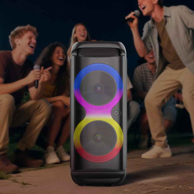 SING-E ZQS8828X Hot-Selling 8-Inch Multifunctional Karaoke Outdoor Portable Blue Tooth Speaker RGB High-Power DJ Sound System