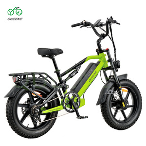 Nuevo Diseño de Bicicleta Eléctrica Híbrida de Aluminio de 20 Pulgadas con Neumáticos Gruesos, 48V20AH, Doble Suspensión - Product Image 1