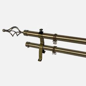 Tringle à Rideaux Métallique Ajustable en Fer, 25/28mm, Simples et Doubles, Extensibles, Kits de Tringles à Rideaux en Gros - Product Image 5