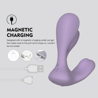 WINYI WK0052 SILIA Tragbarer Slip-Vibrator 360° Rotierend Flüssiges Silikon IPX7 Wasserdicht Fernbedienung Doppelstimulator Sexspielzeug