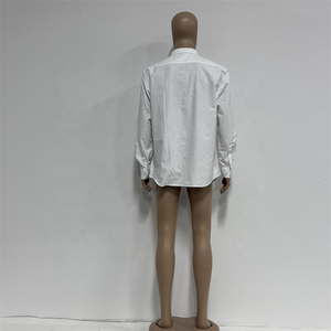 Camicia da Uomo in Puro <span class=keywords><strong>Cotone</strong></span> Oxford Taglia Europea, <span class=keywords><strong>Maniche</strong></span> <span class=keywords><strong>Lunghe</strong></span>, Tinta Unita, Taglie Grandi, con Ricami, Elasticizzata - Product Image 3