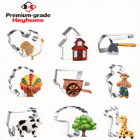 Emporte-pièces en bois pour biscuits : Hibou, Cerf, Oiseau, Hérisson, Écureuil, Champignon, Animaux de la forêt, pour Anniversaire d'enfants, Baby Shower