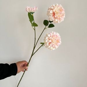 3 hoa đầu 76cm bán buôn wed trang trí <span class=keywords><strong>Dahlia</strong></span> hoa nhân tạo bó hoa trang trí đám cưới giáng sinh - Product Image 6