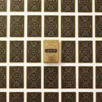 Naipes Negros Art Deco con Logotipo Personalizado, Juego de Póker de Lujo, Regalo Corporativo