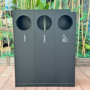 Hiện Đại Tái Chế Thùng Rác <span class=keywords><strong>3</strong></span>-Trong-<span class=keywords><strong>1</strong></span> Ngoài Trời Chất Thải Bin Nặng-Nhiệm Vụ Thép Mạ Kẽm Xây Dựng Thùng Rác Có Thể Lãng Phí Cho Sử Dụng Lâu Dài - Product Image 2