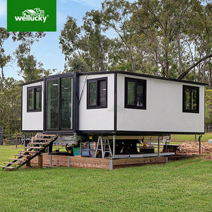 Rumah Kontainer Ekspansi Dua Sisi Hemat Biaya, Dilengkapi Perabotan Lengkap dengan Balkon untuk Penempatan Keluarga di Luar Negeri - Product Image 1