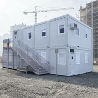 Maison Conteneur Pliable 20ft 40ft Taille Personnalisable Étanche Haute Résistance Portable Préfabriquée Écologique Villa Hôtel