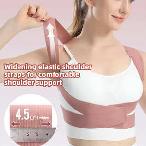 Correcteur de posture réglable à boucles auto-agrippantes avec support en X pour redresser le dos et corriger la cyphose - Product Image 3